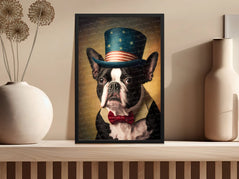 American Vintage Boston Terrier Wall Art Poster-Art-Boston Terrier, Dog Art, Dog Dad Gifts, Dog Mom Gifts, Home Decor, Poster-4