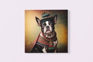 Homage Americana Boston Terrier Wall Art Poster-Art-Boston Terrier, Dog Art, Home Decor, Poster-3