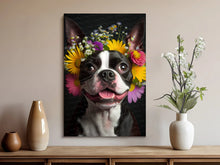 Load image into Gallery viewer, Blooming Bliss Boston Terrier Wall Art Poster-Art-Boston Terrier, Dog Art, Dog Dad Gifts, Dog Mom Gifts, Home Decor, Poster-8