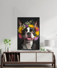 Load image into Gallery viewer, Blooming Bliss Boston Terrier Wall Art Poster-Art-Boston Terrier, Dog Art, Dog Dad Gifts, Dog Mom Gifts, Home Decor, Poster-3