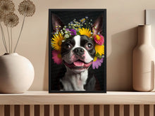 Load image into Gallery viewer, Blooming Bliss Boston Terrier Wall Art Poster-Art-Boston Terrier, Dog Art, Dog Dad Gifts, Dog Mom Gifts, Home Decor, Poster-4
