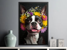 Load image into Gallery viewer, Blooming Bliss Boston Terrier Wall Art Poster-Art-Boston Terrier, Dog Art, Dog Dad Gifts, Dog Mom Gifts, Home Decor, Poster-6