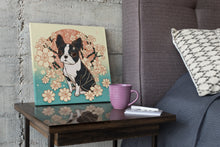 Load image into Gallery viewer, Cherry Blossom Charm Boston Terrier Wall Art Poster-Art-Boston Terrier, Dog Art, Dog Dad Gifts, Dog Mom Gifts, Home Decor, Poster-5