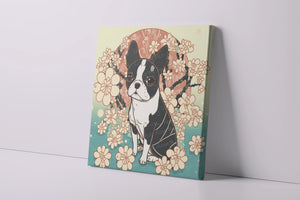Cherry Blossom Charm Boston Terrier Wall Art Poster-Art-Boston Terrier, Dog Art, Dog Dad Gifts, Dog Mom Gifts, Home Decor, Poster-4