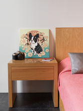 Load image into Gallery viewer, Cherry Blossom Charm Boston Terrier Wall Art Poster-Art-Boston Terrier, Dog Art, Dog Dad Gifts, Dog Mom Gifts, Home Decor, Poster-7