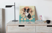 Load image into Gallery viewer, Cherry Blossom Charm Boston Terrier Wall Art Poster-Art-Boston Terrier, Dog Art, Dog Dad Gifts, Dog Mom Gifts, Home Decor, Poster-6
