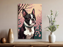 Load image into Gallery viewer, Cherry Blossom Serenade Boston Terrier Wall Art Poster-Art-Boston Terrier, Dog Art, Dog Dad Gifts, Dog Mom Gifts, Home Decor, Poster-8