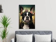 Load image into Gallery viewer, Floral Coronation Boston Terrier Wall Art Poster-Art-Boston Terrier, Dog Art, Dog Dad Gifts, Dog Mom Gifts, Home Decor, Poster-7
