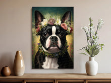 Load image into Gallery viewer, Floral Coronation Boston Terrier Wall Art Poster-Art-Boston Terrier, Dog Art, Dog Dad Gifts, Dog Mom Gifts, Home Decor, Poster-8