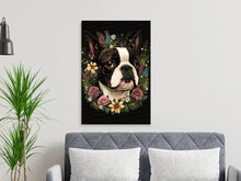 Load image into Gallery viewer, Floral Embrace Blooming Boston Terrier Wall Art Poster-Art-Boston Terrier, Dog Art, Dog Dad Gifts, Dog Mom Gifts, Home Decor, Poster-7