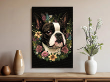 Load image into Gallery viewer, Floral Embrace Blooming Boston Terrier Wall Art Poster-Art-Boston Terrier, Dog Art, Dog Dad Gifts, Dog Mom Gifts, Home Decor, Poster-8