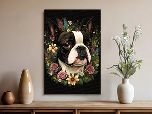 Floral Embrace Blooming Boston Terrier Wall Art Poster-Art-Boston Terrier, Dog Art, Dog Dad Gifts, Dog Mom Gifts, Home Decor, Poster-8