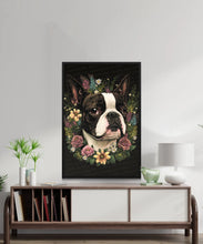 Load image into Gallery viewer, Floral Embrace Blooming Boston Terrier Wall Art Poster-Art-Boston Terrier, Dog Art, Dog Dad Gifts, Dog Mom Gifts, Home Decor, Poster-3
