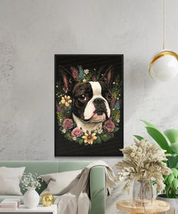 Floral Embrace Blooming Boston Terrier Wall Art Poster-Art-Boston Terrier, Dog Art, Dog Dad Gifts, Dog Mom Gifts, Home Decor, Poster-5