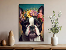 Load image into Gallery viewer, Flower Tiara Boston Terrier Wall Art Poster-Art-Boston Terrier, Dog Art, Dog Dad Gifts, Dog Mom Gifts, Home Decor, Poster-8