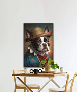 New World Boston Terrier Wall Art Poster-Art-Boston Terrier, Dog Art, Dog Dad Gifts, Dog Mom Gifts, Home Decor, Poster-2