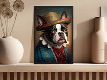 Load image into Gallery viewer, New World Boston Terrier Wall Art Poster-Art-Boston Terrier, Dog Art, Dog Dad Gifts, Dog Mom Gifts, Home Decor, Poster-4