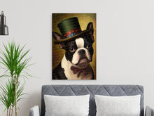 Load image into Gallery viewer, Patriotic Top Hat Boston Terrier Wall Art Poster-Art-Boston Terrier, Dog Art, Dog Dad Gifts, Dog Mom Gifts, Home Decor, Poster-7