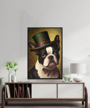 Load image into Gallery viewer, Patriotic Top Hat Boston Terrier Wall Art Poster-Art-Boston Terrier, Dog Art, Dog Dad Gifts, Dog Mom Gifts, Home Decor, Poster-3