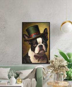 Patriotic Top Hat Boston Terrier Wall Art Poster-Art-Boston Terrier, Dog Art, Dog Dad Gifts, Dog Mom Gifts, Home Decor, Poster-5