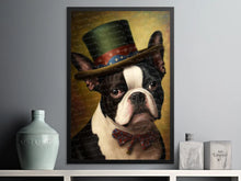 Load image into Gallery viewer, Patriotic Top Hat Boston Terrier Wall Art Poster-Art-Boston Terrier, Dog Art, Dog Dad Gifts, Dog Mom Gifts, Home Decor, Poster-6