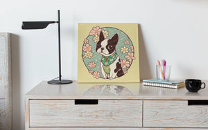 Sakura Serenade Boston Terrier Wall Art Poster-Art-Boston Terrier, Dog Art, Dog Dad Gifts, Dog Mom Gifts, Home Decor, Poster-6