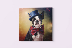 Star Spangled Boston Terrier Wall Art Poster-Art-Boston Terrier, Dog Art, Home Decor, Poster-3
