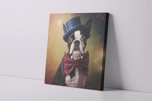 Star Spangled Boston Terrier Wall Art Poster-Art-Boston Terrier, Dog Art, Home Decor, Poster-4