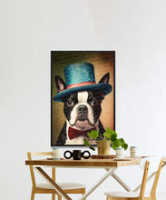 Load image into Gallery viewer, Stars and Stripes Boston Terrier Wall Art Poster-Art-Boston Terrier, Dog Art, Dog Dad Gifts, Dog Mom Gifts, Home Decor, Poster-2