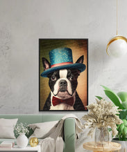 Load image into Gallery viewer, Stars and Stripes Boston Terrier Wall Art Poster-Art-Boston Terrier, Dog Art, Dog Dad Gifts, Dog Mom Gifts, Home Decor, Poster-5