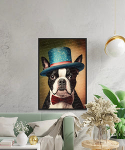 Stars and Stripes Boston Terrier Wall Art Poster-Art-Boston Terrier, Dog Art, Dog Dad Gifts, Dog Mom Gifts, Home Decor, Poster-5