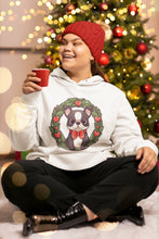 Load image into Gallery viewer, Boston Terrier Red Hearts Christmas Women&#39;s Cotton Fleece Hoodie Sweatshirt - 4 Colors-Apparel-Apparel, Boston Terrier, Christmas, Hoodie, Sweatshirt-7
