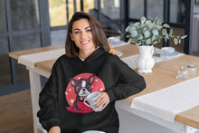 Load image into Gallery viewer, Boston Terrier and Coffee Love Women&#39;s Cotton Fleece Hoodie Sweatshirt - 4 Colors-Apparel-Apparel, Boston Terrier, Hoodie, Sweatshirt-3