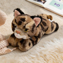 Load image into Gallery viewer, Brown Tabby Cat Stuffed Animal - Adorable Belly Flop Brown Tabby Cat-2