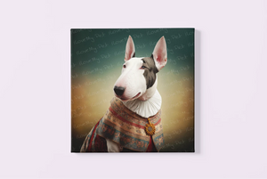 Elizabethan Whimsy Bull Terrier Wall Art Poster-Art-Bull Terrier, Dog Art, Home Decor, Poster-3