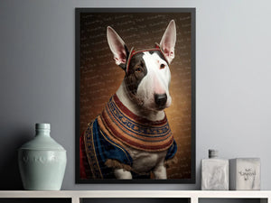 Regal Splendor Bull Terrier Wall Art Poster-Art-Bull Terrier, Dog Art, Dog Dad Gifts, Dog Mom Gifts, Home Decor, Poster-6