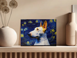 Starry Night Serenade White Bull Terrier Wall Art Poster-Art-Bull Terrier, Dog Art, Dog Dad Gifts, Dog Mom Gifts, Home Decor, Poster-6