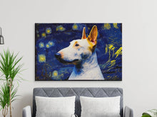 Load image into Gallery viewer, Starry Night Serenade White Bull Terrier Wall Art Poster-Art-Bull Terrier, Dog Art, Dog Dad Gifts, Dog Mom Gifts, Home Decor, Poster-7