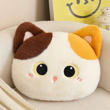 Load image into Gallery viewer, Calico Cat Pillow - Cute Calico Cat Face Plush Pillow-45cm white head-1