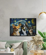 Load image into Gallery viewer, Starry Night Serenade Chihuahuas Wall Art Poster-Art-Chihuahua, Dog Art, Dog Dad Gifts, Dog Mom Gifts, Home Decor, Poster-2