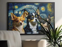Load image into Gallery viewer, Starry Night Serenade Chihuahuas Wall Art Poster-Art-Chihuahua, Dog Art, Dog Dad Gifts, Dog Mom Gifts, Home Decor, Poster-3