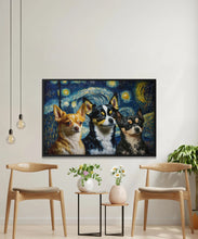 Load image into Gallery viewer, Starry Night Serenade Chihuahuas Wall Art Poster-Art-Chihuahua, Dog Art, Dog Dad Gifts, Dog Mom Gifts, Home Decor, Poster-4