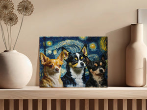 Starry Night Serenade Chihuahuas Wall Art Poster-Art-Chihuahua, Dog Art, Dog Dad Gifts, Dog Mom Gifts, Home Decor, Poster-6