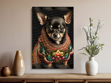 Load image into Gallery viewer, Aztech Ambassador Black Tan Chihuahua Wall Art Poster-Art-Chihuahua, Dog Art, Dog Dad Gifts, Dog Mom Gifts, Home Decor, Poster-8