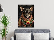 Load image into Gallery viewer, Aztech Ambassador Black Tan Chihuahua Wall Art Poster-Art-Chihuahua, Dog Art, Dog Dad Gifts, Dog Mom Gifts, Home Decor, Poster-7