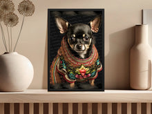 Load image into Gallery viewer, Aztech Ambassador Black Tan Chihuahua Wall Art Poster-Art-Chihuahua, Dog Art, Dog Dad Gifts, Dog Mom Gifts, Home Decor, Poster-4