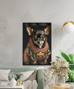 Aztech Ambassador Black Tan Chihuahua Wall Art Poster-Art-Chihuahua, Dog Art, Dog Dad Gifts, Dog Mom Gifts, Home Decor, Poster-5