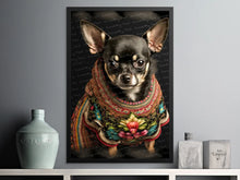 Load image into Gallery viewer, Aztech Ambassador Black Tan Chihuahua Wall Art Poster-Art-Chihuahua, Dog Art, Dog Dad Gifts, Dog Mom Gifts, Home Decor, Poster-6