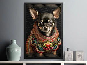 Aztech Ambassador Black Tan Chihuahua Wall Art Poster-Art-Chihuahua, Dog Art, Dog Dad Gifts, Dog Mom Gifts, Home Decor, Poster-6