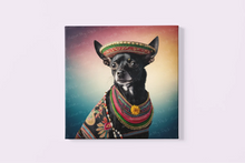 Load image into Gallery viewer, Cowboy Mexicana Black Chihuahua Wall Art Poster-Art-Chihuahua, Dog Art, Home Decor, Poster-3